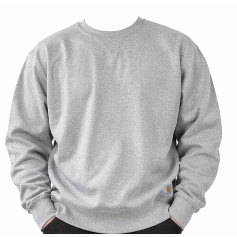 Carhartt Mens XL Crewneck Sweatshirt Gray Loose Fit Fleece